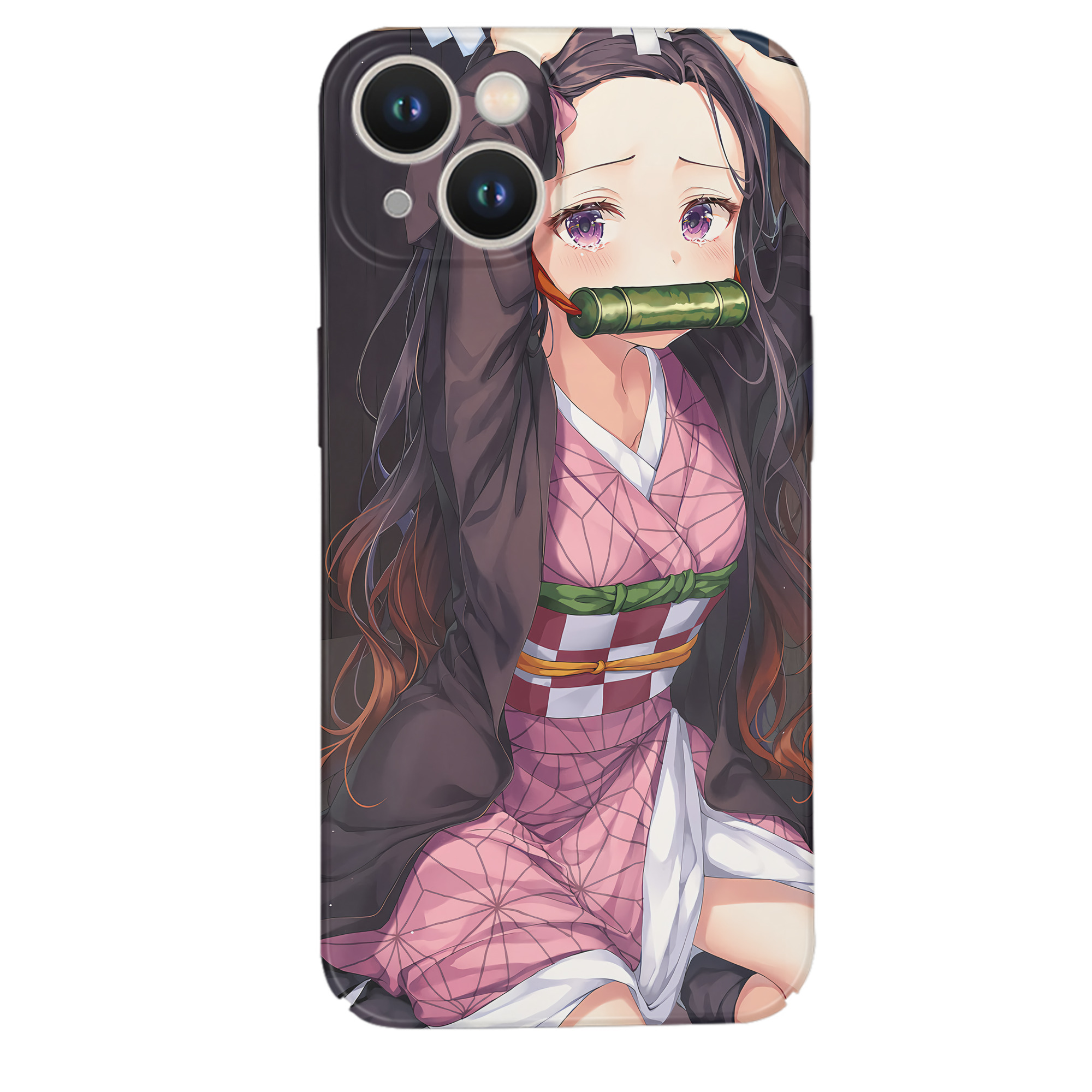 （画像用） 鬼滅の刃（きめつのやいば）竈門 禰󠄀豆子／かまど ねずこ Kamado Nezuko 【iPhone 14シリーズ対応】ハードケース
